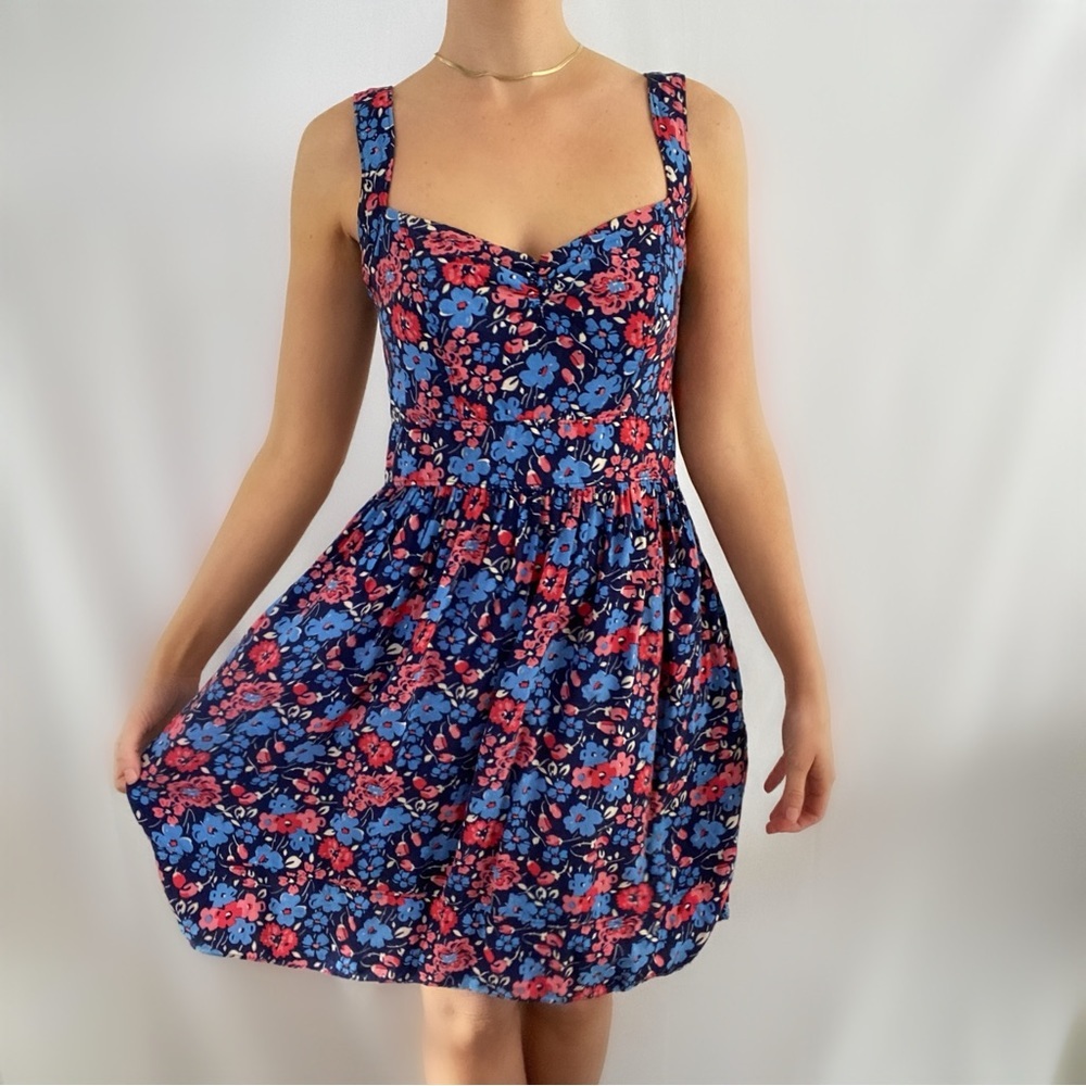 Vintage Y2K floral skater sweetheart dress mini - Picture 2 of 6